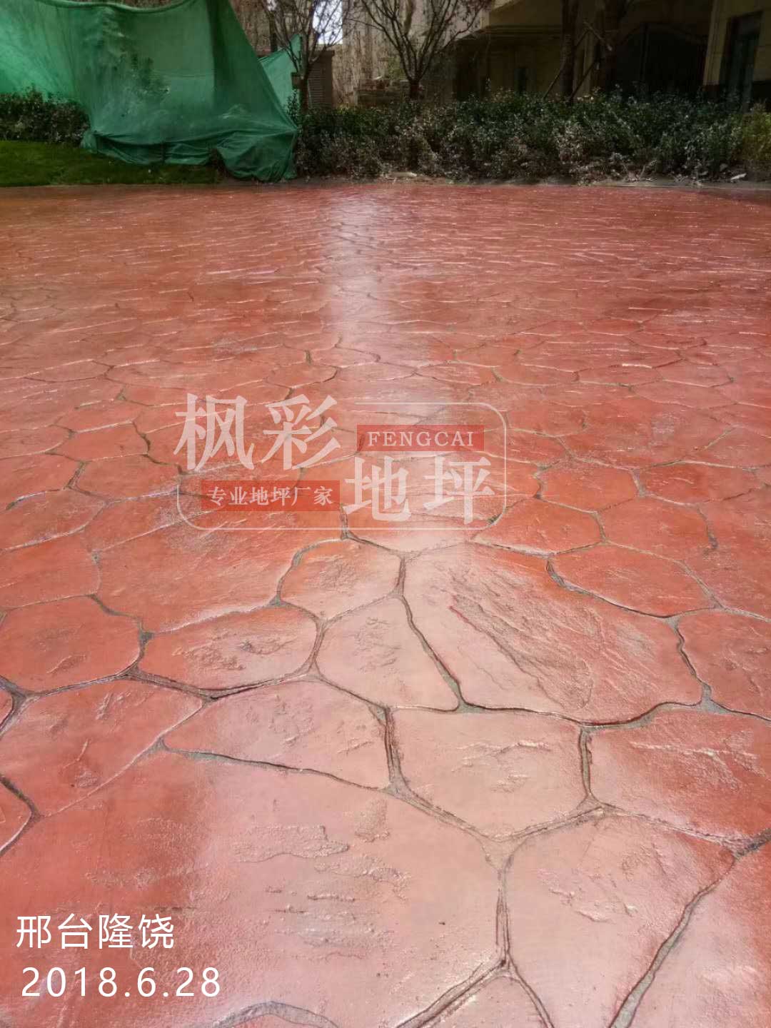邢臺隆饒壓模壓花地坪工程案例